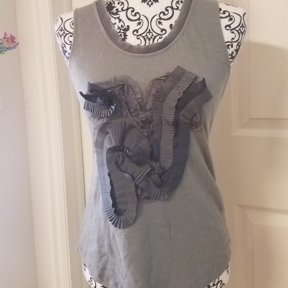 Anthropologie Mcginn Pleated Tank Top BLouse S EUC